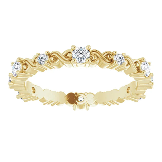 Stack Round Brilliant Eternity Anniversary Band