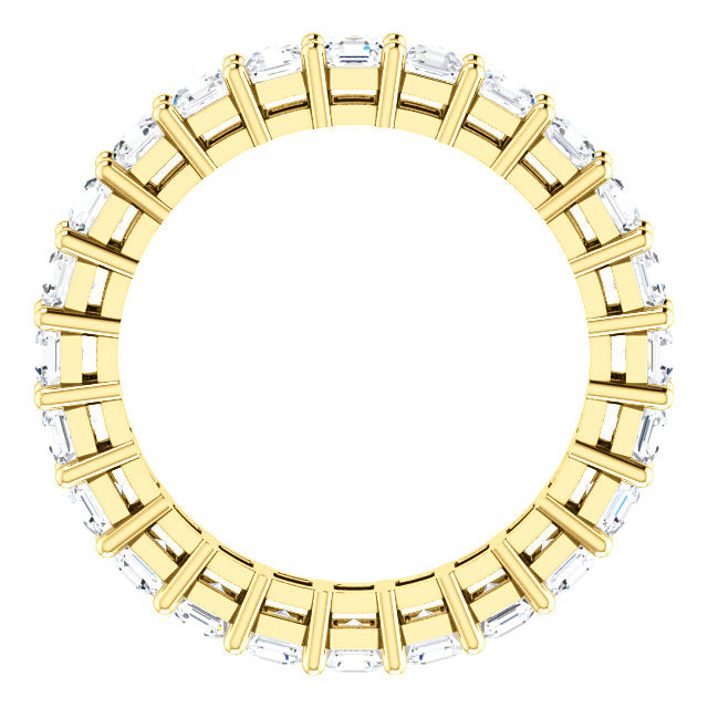 3.15ct Asscher Moissanite Eternity Band - I Heart Moissanites
