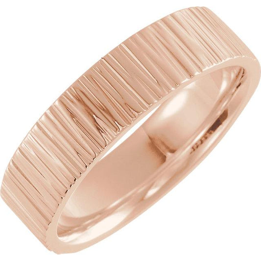 Men's Patterned Wedding Band - I Heart Moissanites