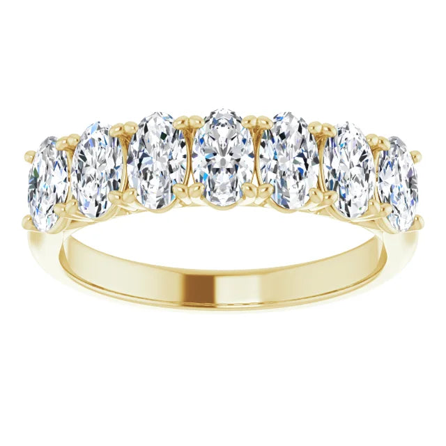 Seven Stone Oval Cut Anniversary Band