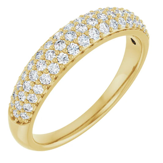 Pave Cluster Anniversary Ring