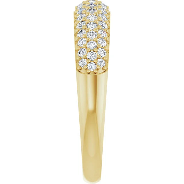 Pave Cluster Anniversary Ring
