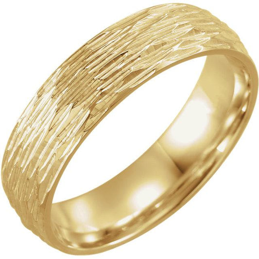 Men's Patterned Wedding Band