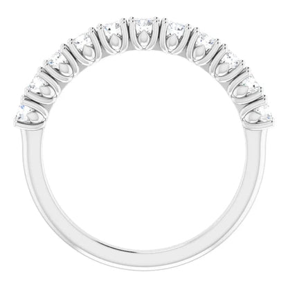 Round Brilliant Shared Prong Anniversary Band
