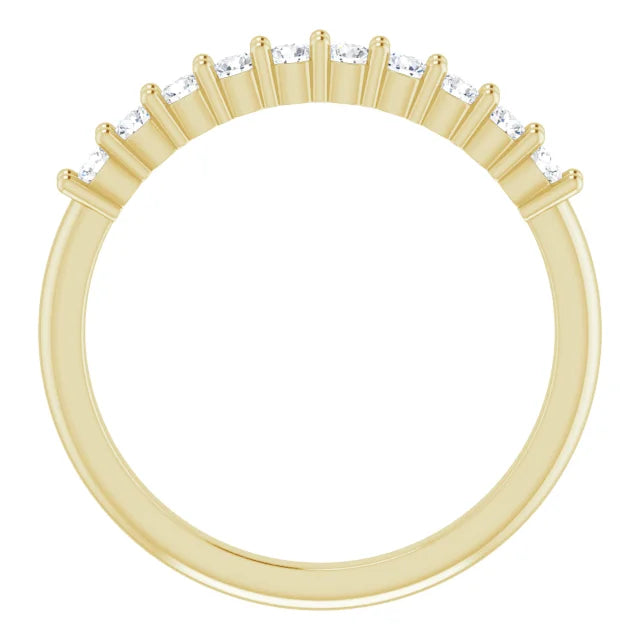 Round Brilliant Shared Prong Anniversary Band