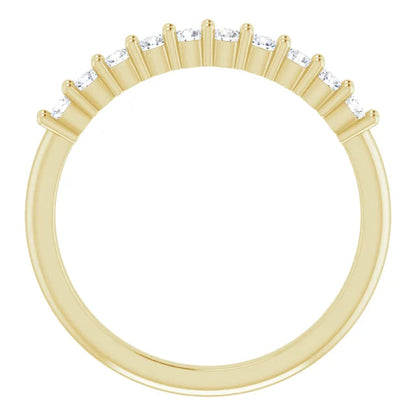 Round Brilliant Shared Prong Anniversary Band
