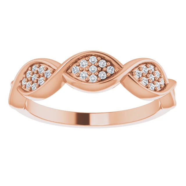 Pave Twist Anniversary Band