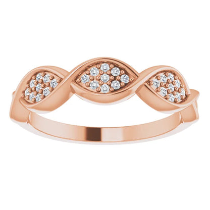 Pave Twist Anniversary Band