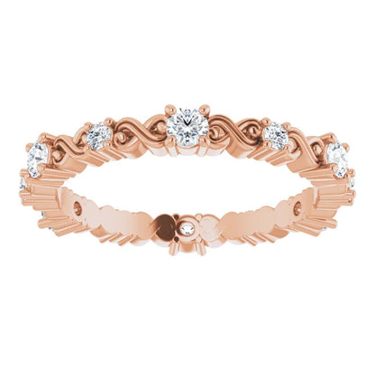 Stack Round Brilliant Eternity Anniversary Band