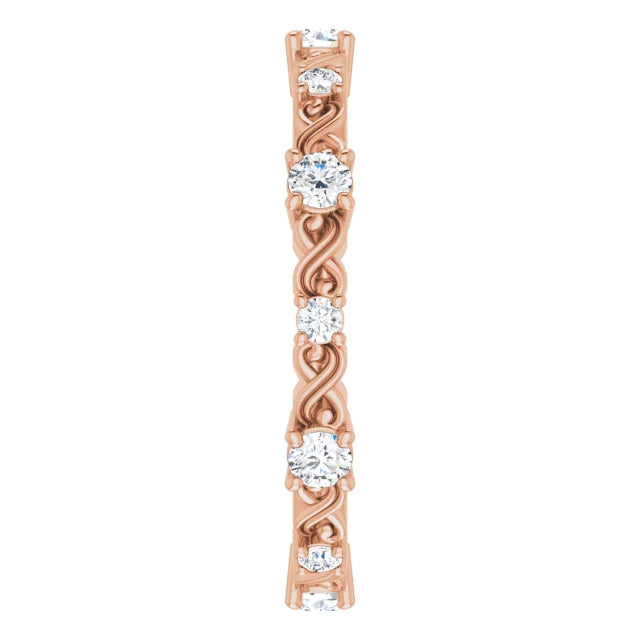 Stack Round Brilliant Eternity Anniversary Band