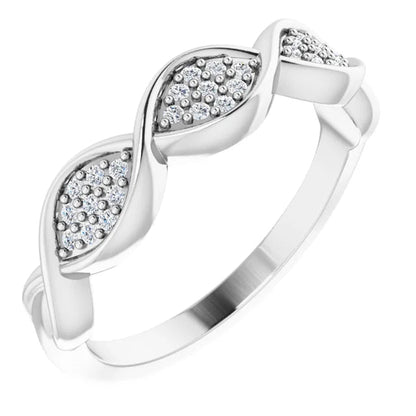 Pave Twist Anniversary Band