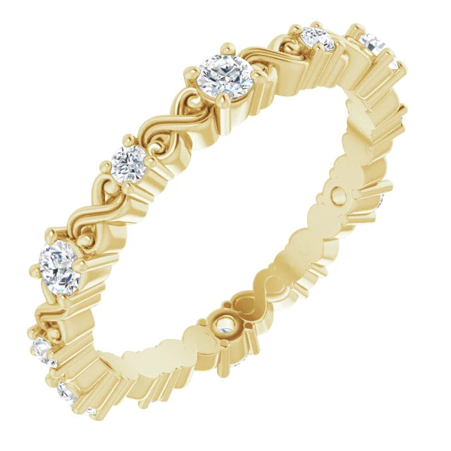Stack Round Brilliant Eternity Anniversary Band