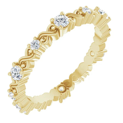 Stack Round Brilliant Eternity Anniversary Band