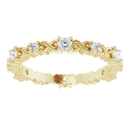Stack Round Brilliant Eternity Anniversary Band