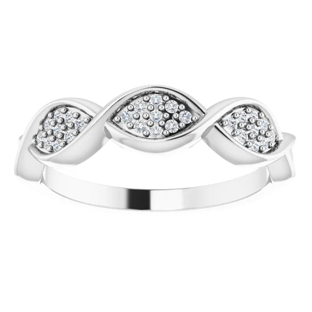 Pave Twist Anniversary Band