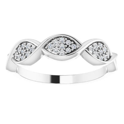 Pave Twist Anniversary Band