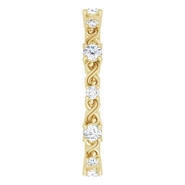 Stack Round Brilliant Eternity Anniversary Band