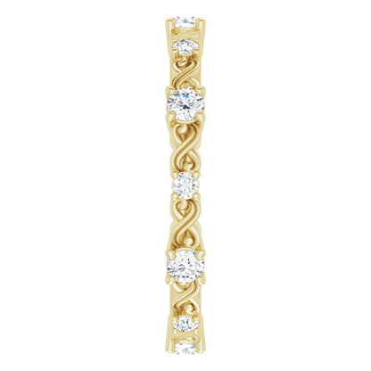 Stack Round Brilliant Eternity Anniversary Band