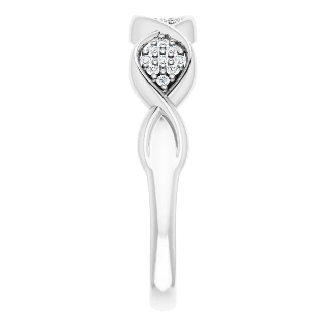 Pave Twist Anniversary Band