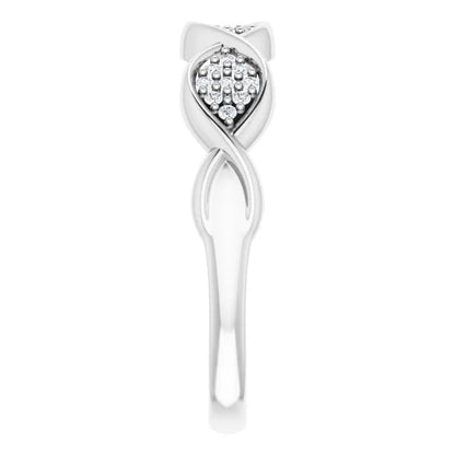 Pave Twist Anniversary Band