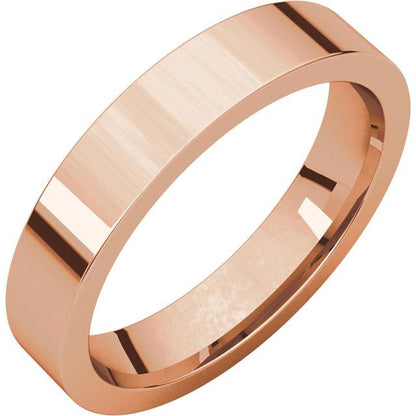 4mm Flat Comfort Fit Wedding Band - I Heart Moissanites