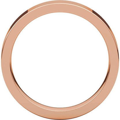 4mm Flat Comfort Fit Wedding Band - I Heart Moissanites