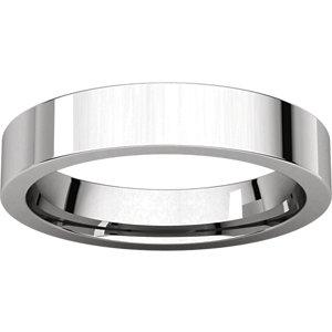 4mm Flat Comfort Fit Wedding Band - I Heart Moissanites