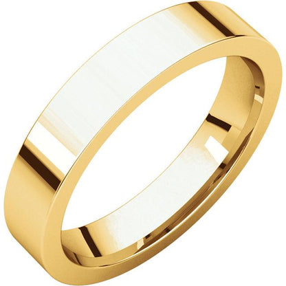4mm Flat Comfort Fit Wedding Band - I Heart Moissanites