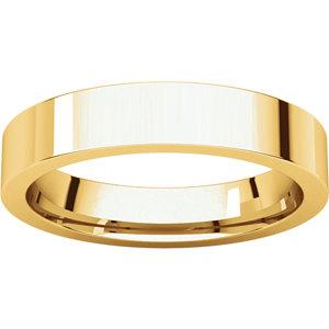4mm Flat Comfort Fit Wedding Band - I Heart Moissanites
