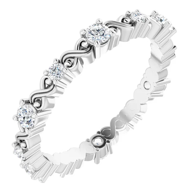 Stack Round Brilliant Eternity Anniversary Band