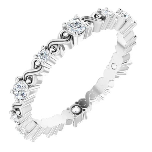 Stack Round Brilliant Eternity Anniversary Band