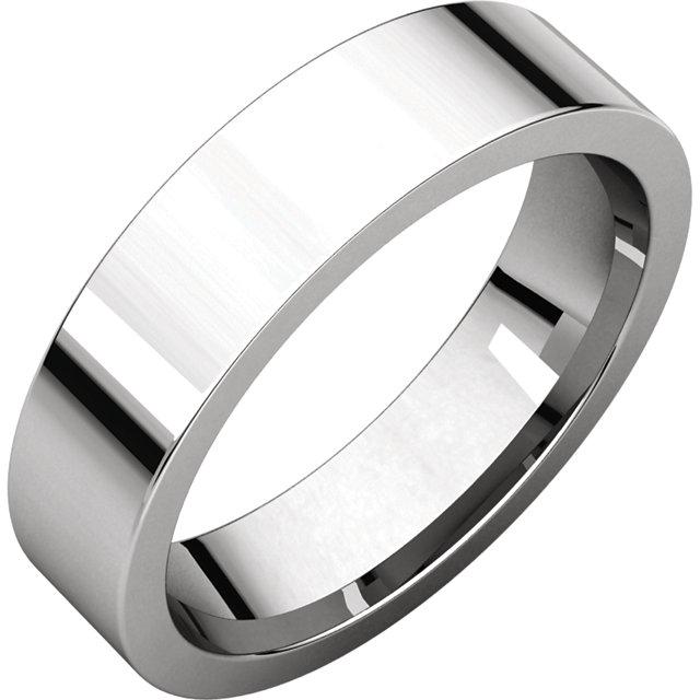 5mm Flat Comfort Fit Wedding Band - I Heart Moissanites
