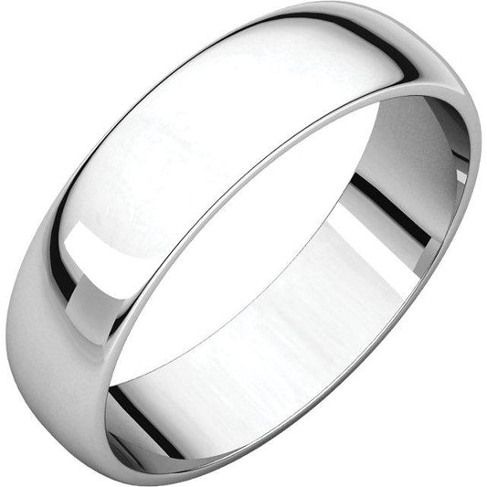5mm Half Round Wedding Band - I Heart Moissanites