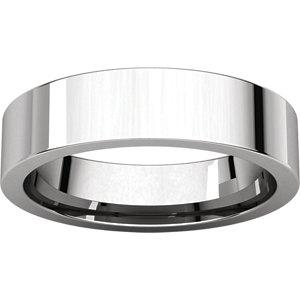 5mm Flat Comfort Fit Wedding Band - I Heart Moissanites