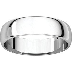 5mm Half Round Wedding Band - I Heart Moissanites