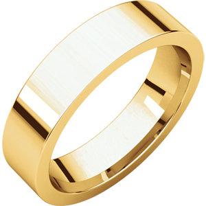 5mm Flat Comfort Fit Wedding Band - I Heart Moissanites