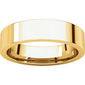 5mm Flat Comfort Fit Wedding Band - I Heart Moissanites