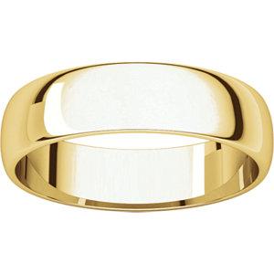 5mm Half Round Wedding Band - I Heart Moissanites