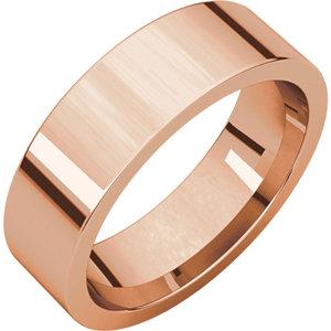 6mm Flat Comfort Fit Wedding Band - I Heart Moissanites