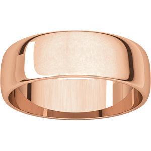 6mm Half Round Wedding Band - I Heart Moissanites