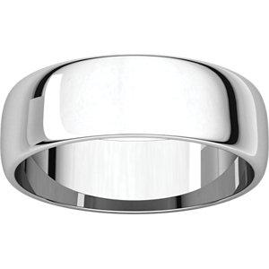 6mm Half Round Wedding Band - I Heart Moissanites
