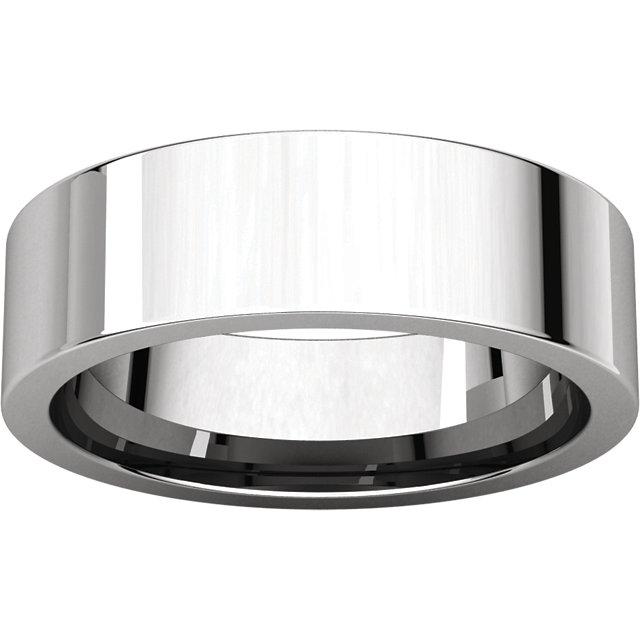 6mm Flat Comfort Fit Wedding Band - I Heart Moissanites