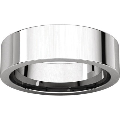 6mm Flat Comfort Fit Wedding Band - I Heart Moissanites