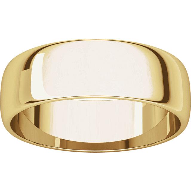 6mm Half Round Wedding Band - I Heart Moissanites