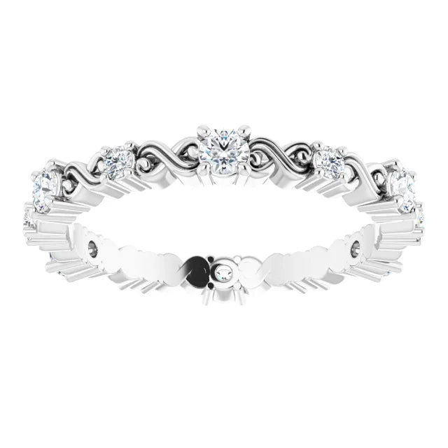 Stack Round Brilliant Eternity Anniversary Band