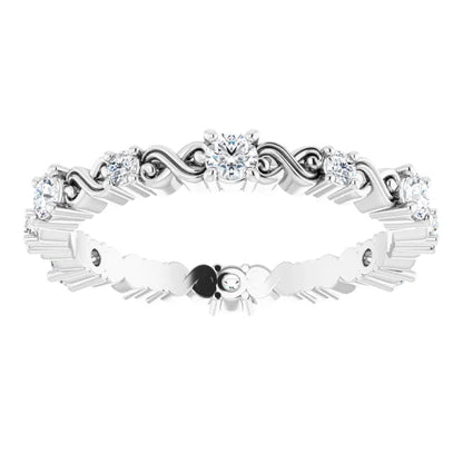 Stack Round Brilliant Eternity Anniversary Band