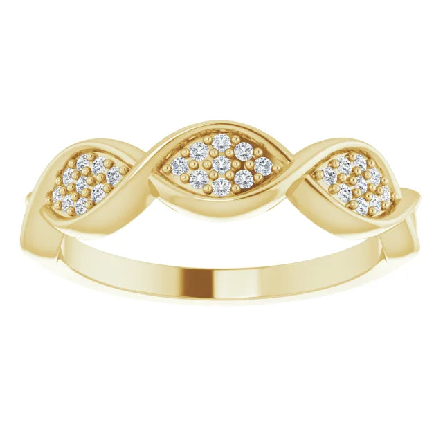 Pave Twist Anniversary Band
