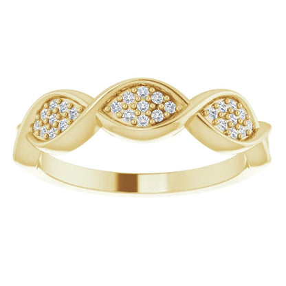 Pave Twist Anniversary Band