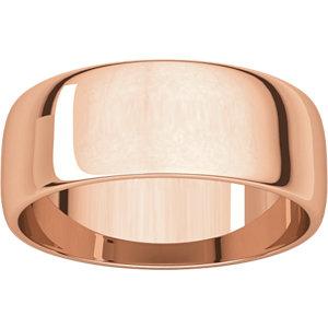 7mm Half Round Wedding Band - I Heart Moissanites