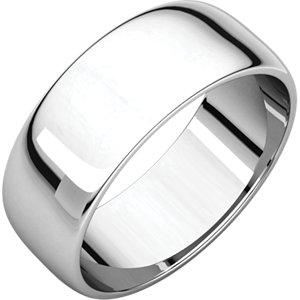 7mm Half Round Wedding Band - I Heart Moissanites